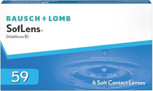 Bausch + Lomb SofLens 59 Monatslinsen, sphärische Kontaktlinsen, weich, 6 Stück BC 8.6 mm / DIA 14.2 / -3.5 Dioptrien