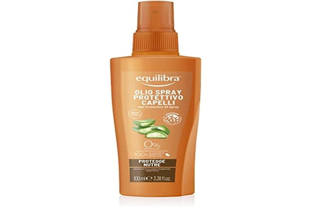 Equilibra Solar-Schutzöl für Haare, Sonnenöl auf Basis von Aloe Vera, Leinsamen und Argan mit speziellem UV-Filter für Sonnenstrahlenschutz, 100 ml