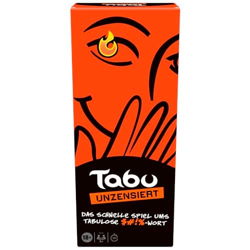Hasbro Gaming Taboo Unzensiert, Partyspiel nur für Erwachsene, die scharfe Version des Klassikers, mit kostenlosem Online-Tool