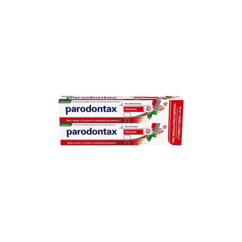 Parodontax Zahnpasta für Kräuter, hilft beim Stoppen und beugt Zahnfleischblutungen vor, Geschmack Minze und Melisse, 2 x 75 ml