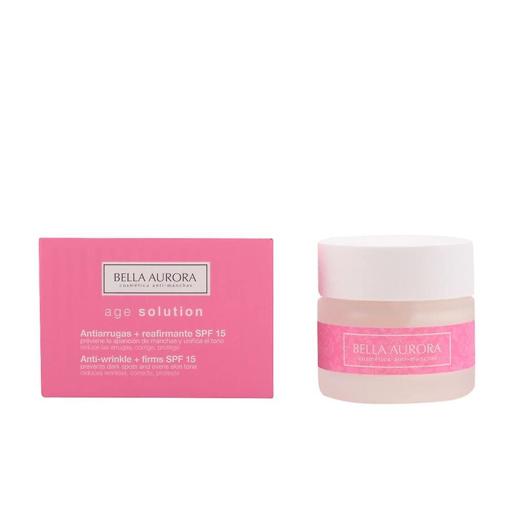 Bella Aurora Crema Facial de Día Hidratante 40+ Años SPF 15, 50 ml | Anti-Edad, Anti-Arrugas y Reafirmante | AGE SOLUTION