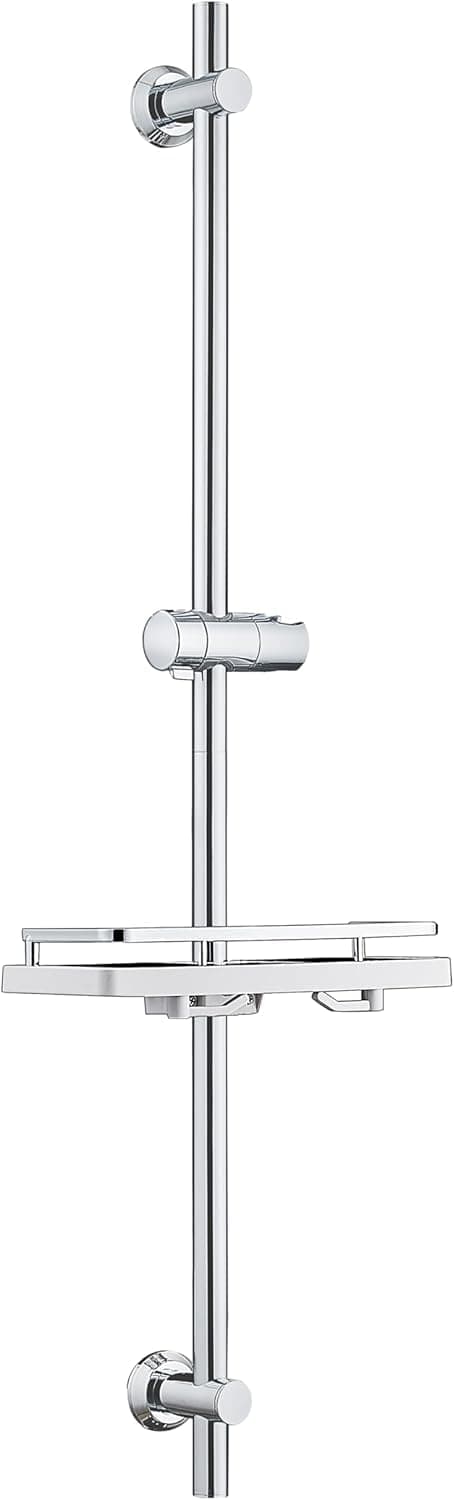 Görbach Duschset Edelstahl Duschstange mit Duschkopfhalterung, 100cm Chrom