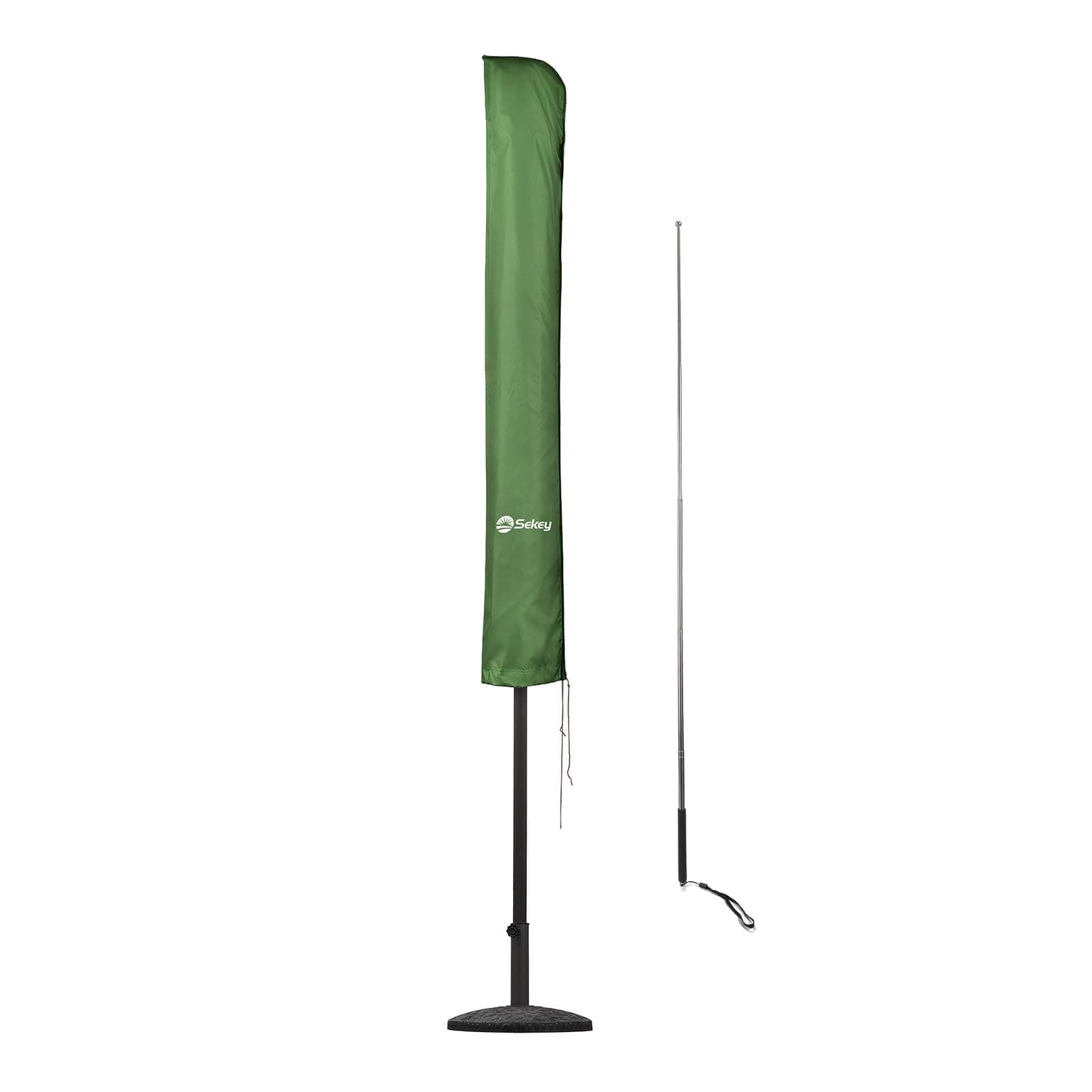 Sekey Premium Schutzhülle für 300 cm Sonnenschirm | Mit Montagestab & Reißverschluss (175×30,5/36,5 cm) – Wasserdicht, UV 50+