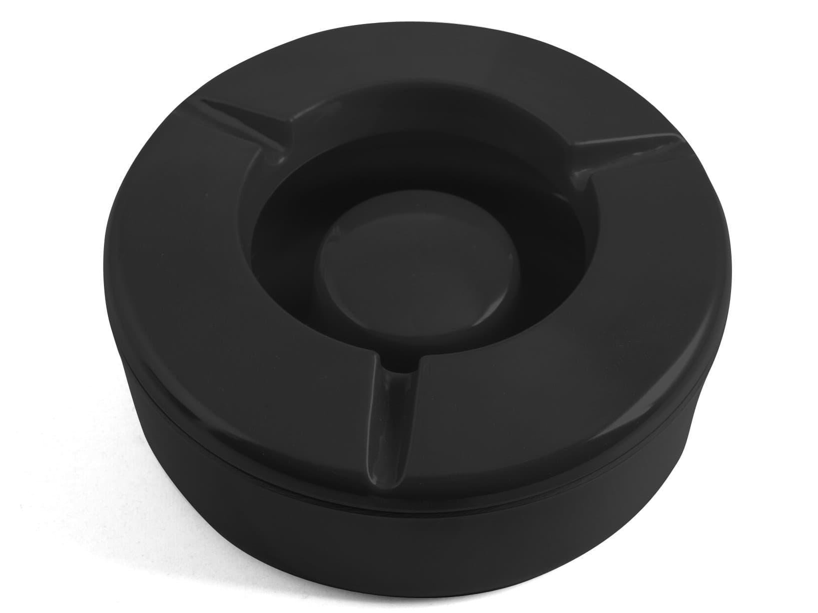 Chio 9002030 Aschenbecher Winddicht, 12.5, Melamin, schwarz, 12 x 12 x 5 cm