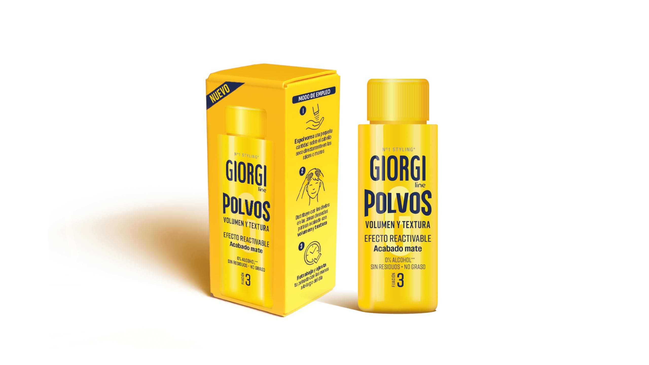 Giorgi Line Volumenpuder, 10 g – intensives und sofortiges Volumen von der Wurzel – mattes Finish – Pulver-to-Wax-Formel – alkohol- und silikonfrei – leichte und saubere Textur – für den täglichen