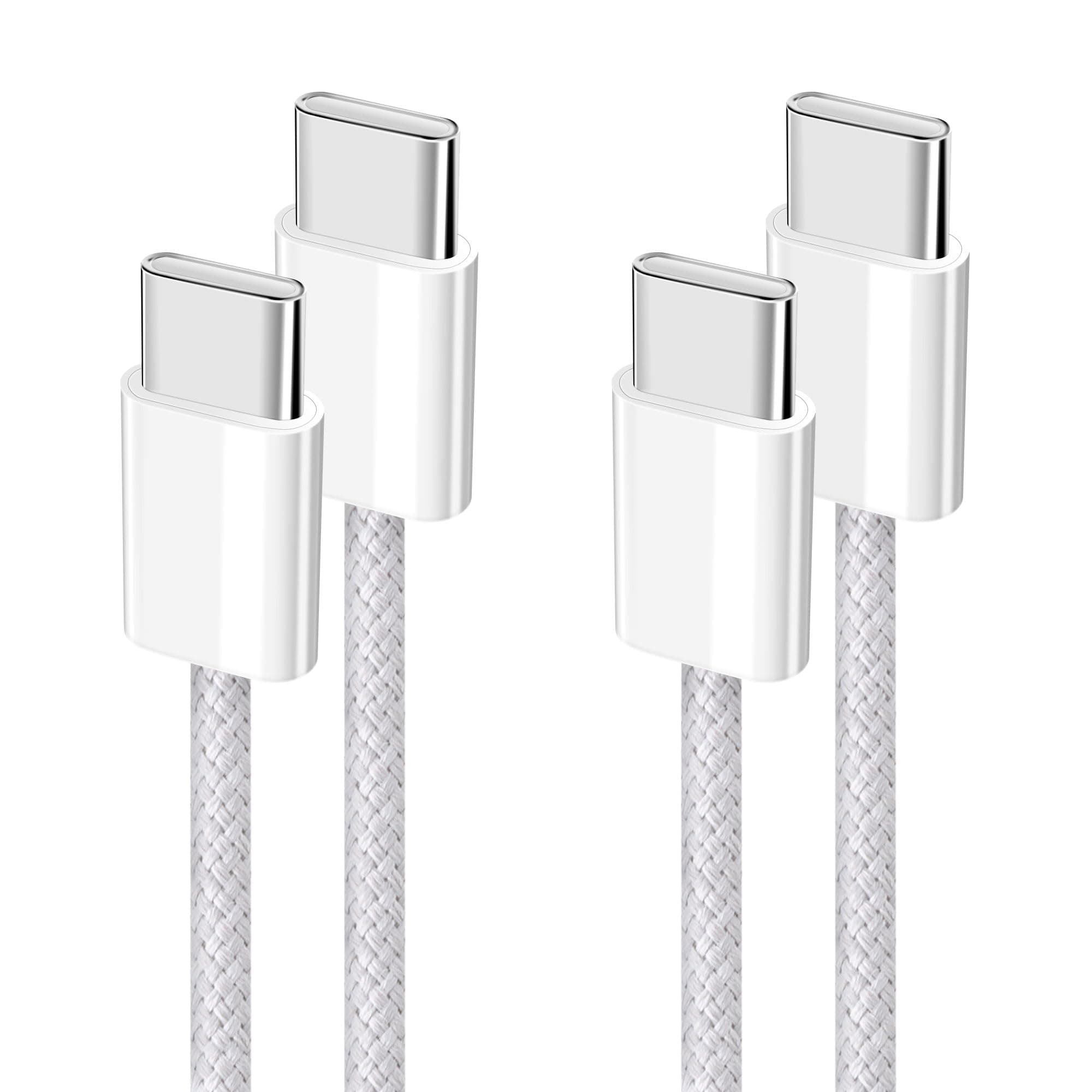 YISH USB C auf USB C Kabel：[2Stück 1M+1M] 60W USB C Schnellladekabel PD USB Typ C Ladekabel Nylon Datenkabel für iPhone 16 15 Pro Max Samsung Galaxy S24 S23 iPad Pro Sony MacBook Pro/Air Pixel Switch