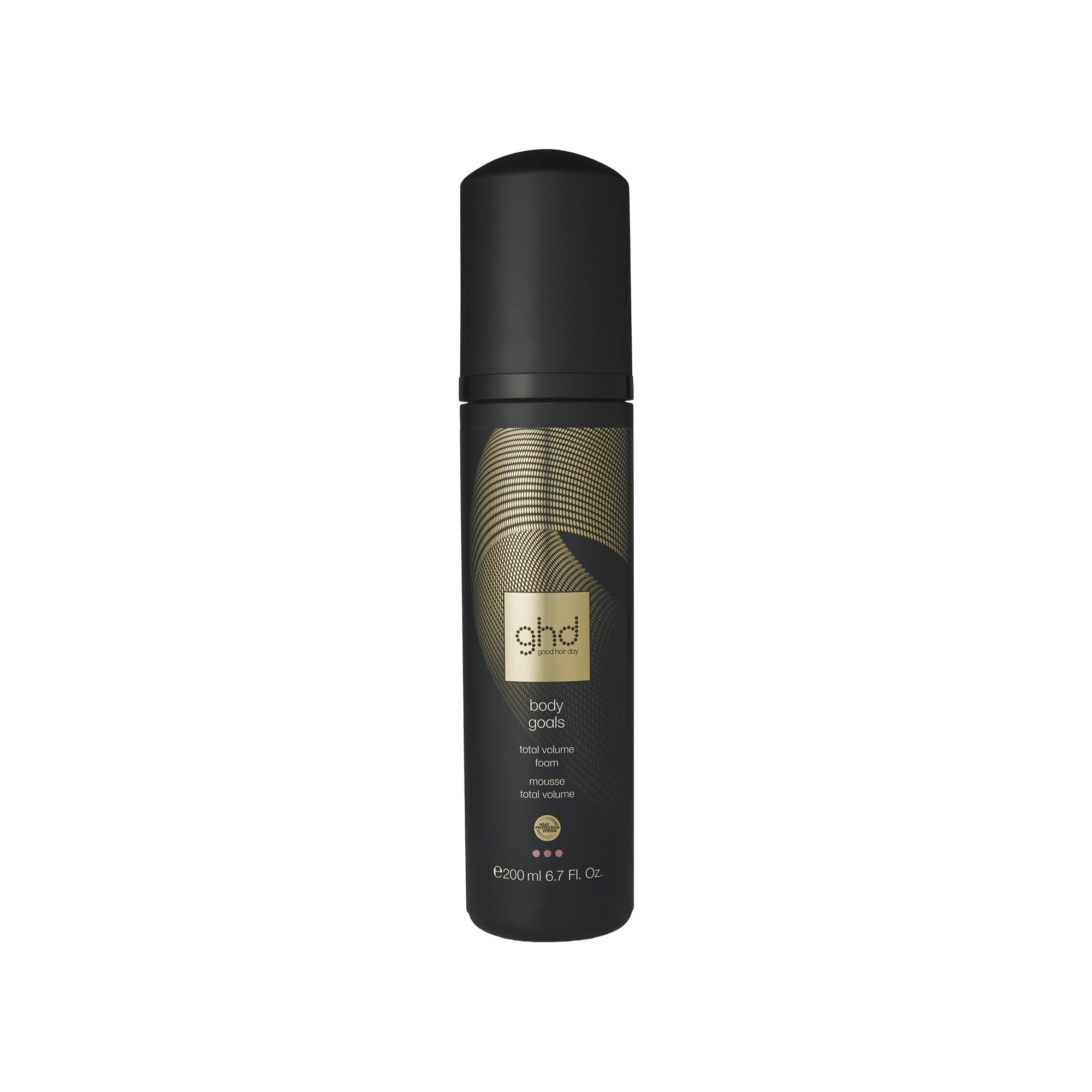 ghd body goals - total volume foam: Leichtes Haarstyling-Mousse, für professionelles Volumen, mit Hitzeschutz, langanhaltende Ergebnisse, für alle Haartypen; 200 ml