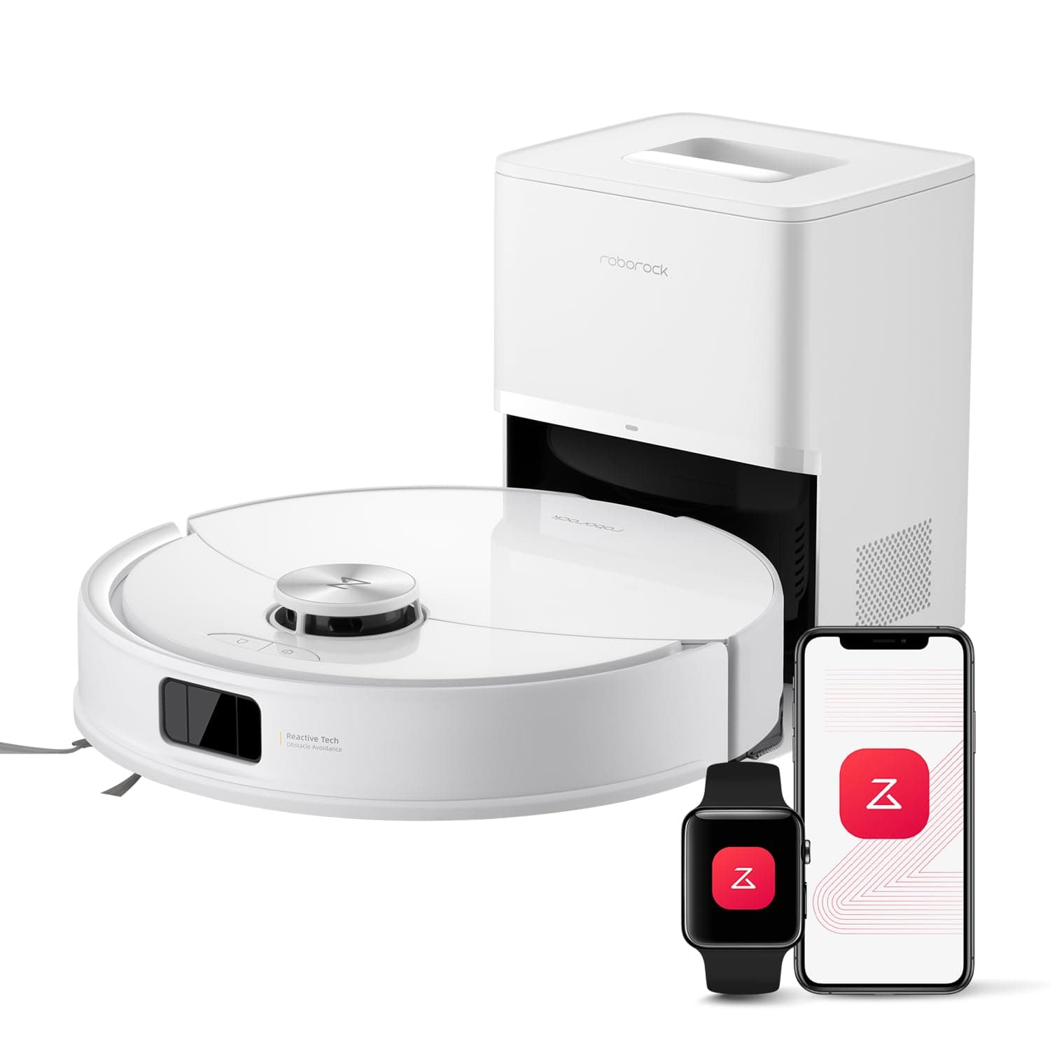 roborock Q10 S5+ Saugroboter mit Wischfunktion, 10.000 Pa HyperForce Saugkraft, Dual Anti-Tangle System, Auto Lifting Mopping, Ideal für Tierhaare, Teppiche, Hartböden (Weiß)