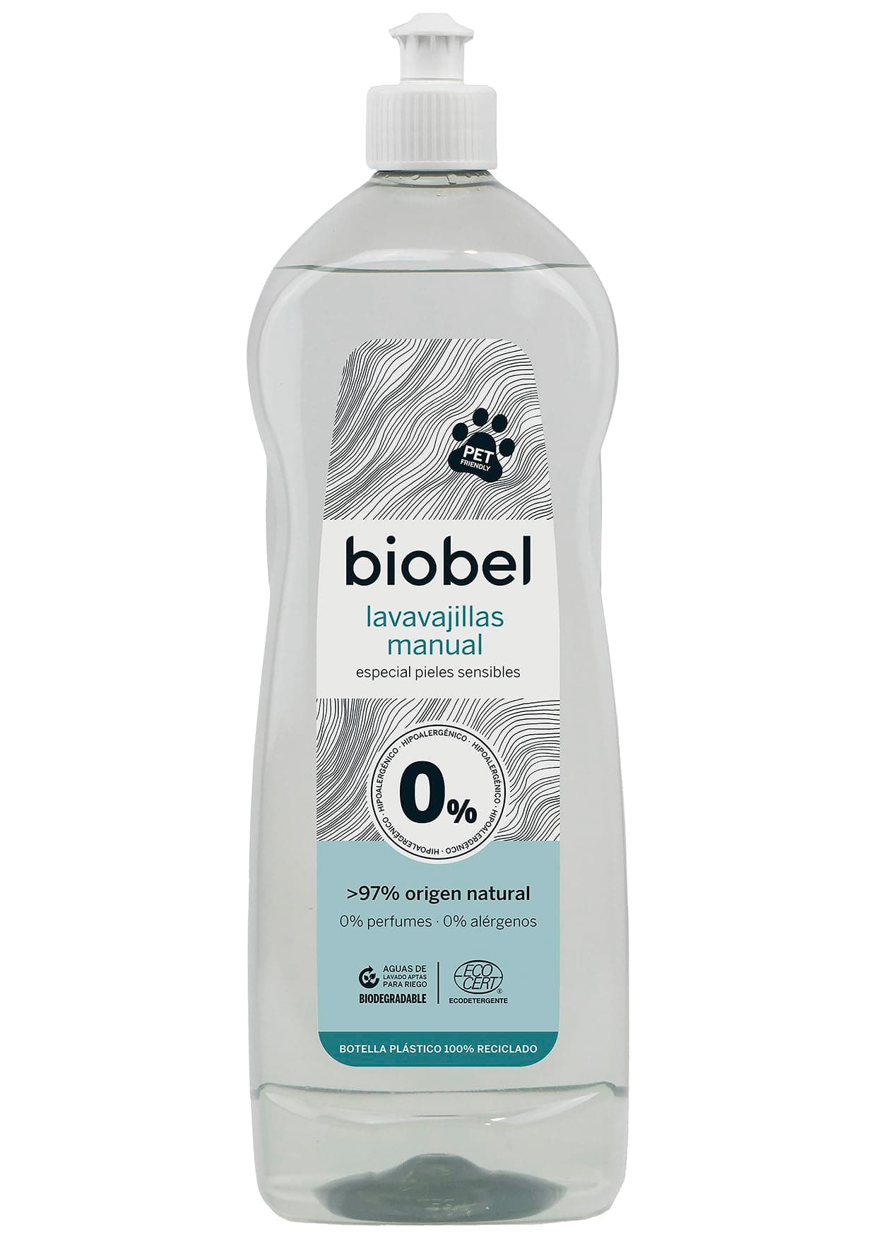 Biobel 0% ökologische Handspülmaschine mit 97% natürlichen Inhaltsstoffen, vegan und biologisch abbaubar
