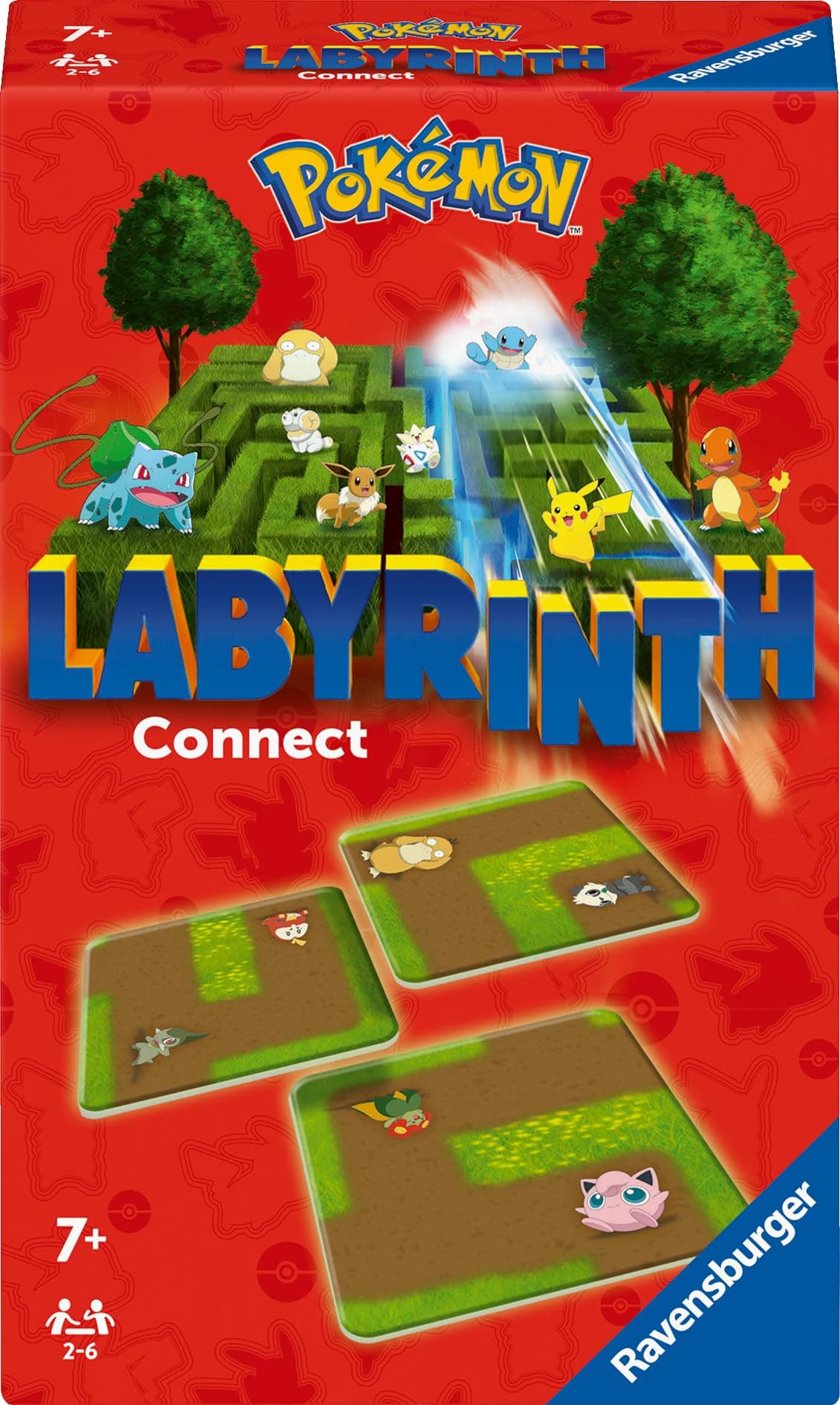 Ravensburger 22579 - Pokémon Labyrinth Connect - Mitbringspiel für 2-6 Spieler ab 7 Jahren mit den beliebten Pokémon Fantasiewesen