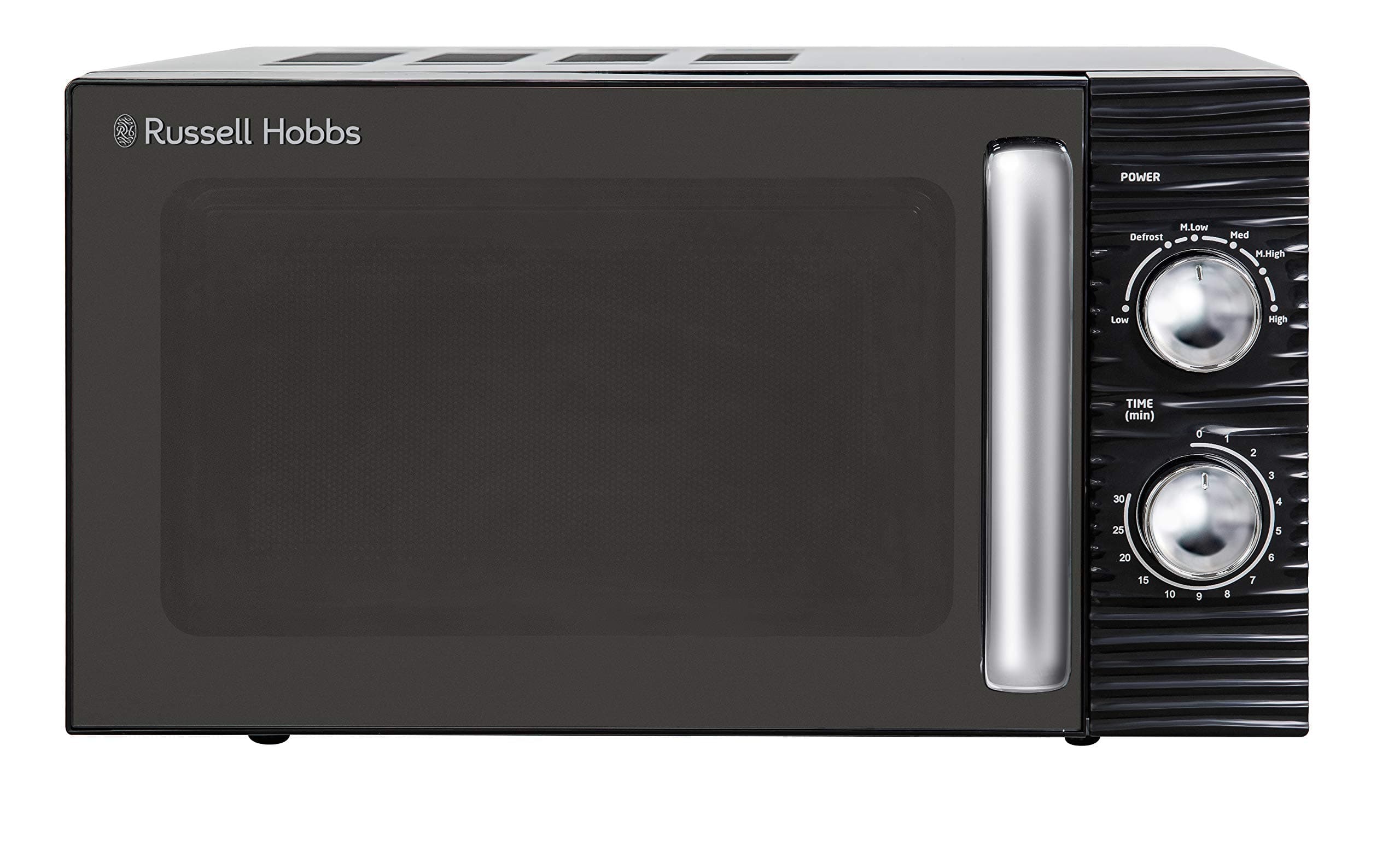 Russell Hobbs RHM1731B Inspire Solo Mikrowelle, 17 Liter, 700W, Schwarz, mit 5 Leistungsstufen, Timer, Auftaufunktion, Leicht zu Reinigen