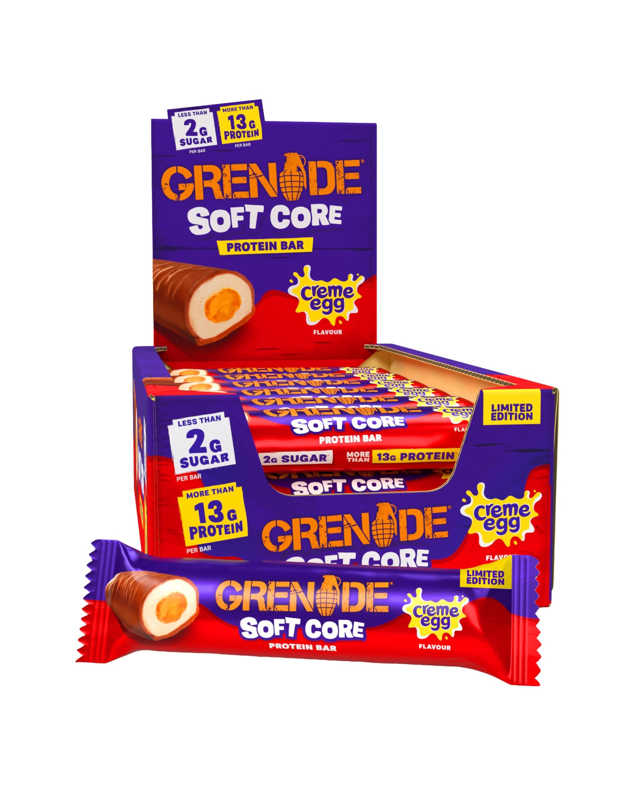 Grenade Creme Egg Geschmack Soft Core Proteinriegel, 18 x 45 g