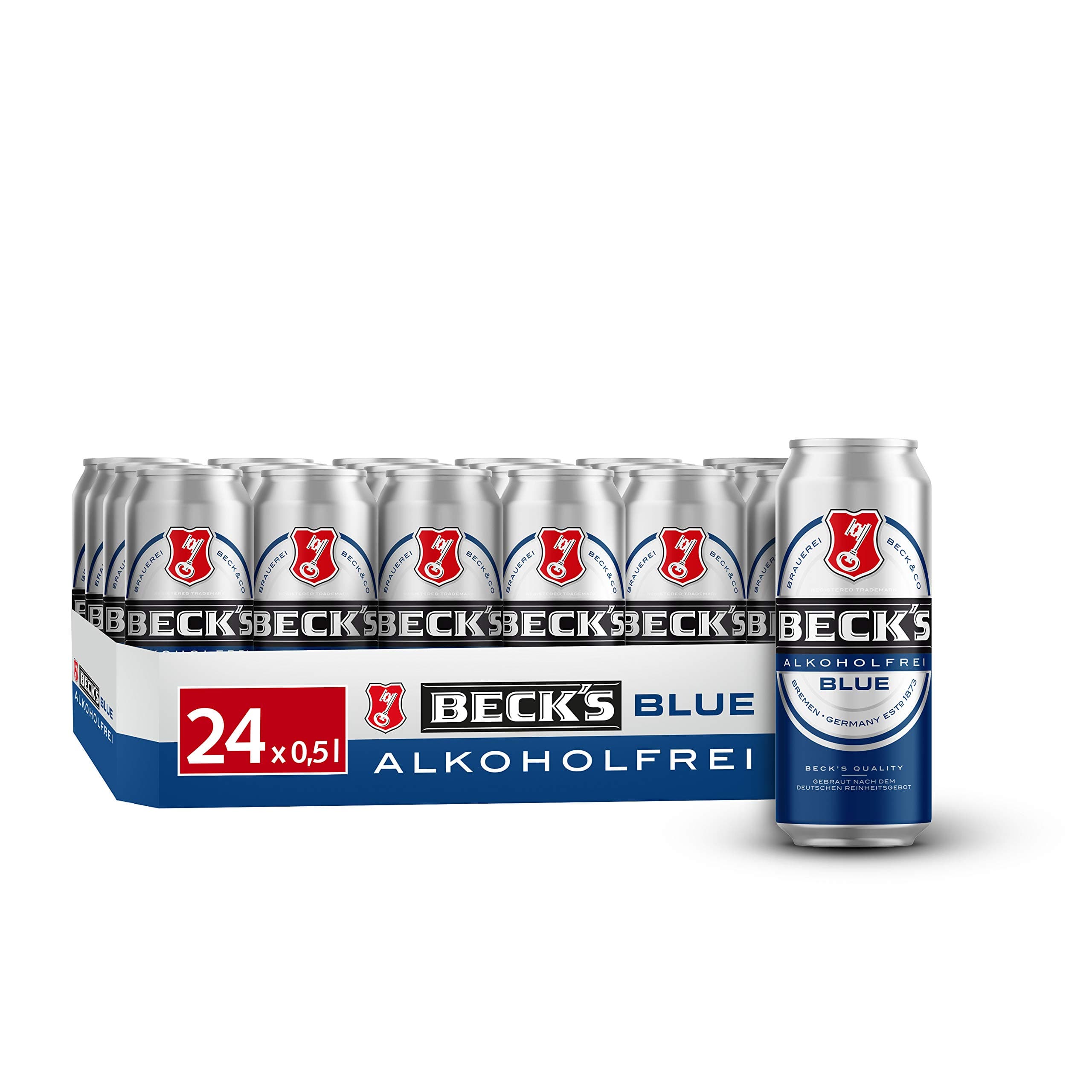 Beck's Blue Pils Dosenbier, Alkoholfreies Pils Bier, Einweg (24 x 0.5 L Dose)