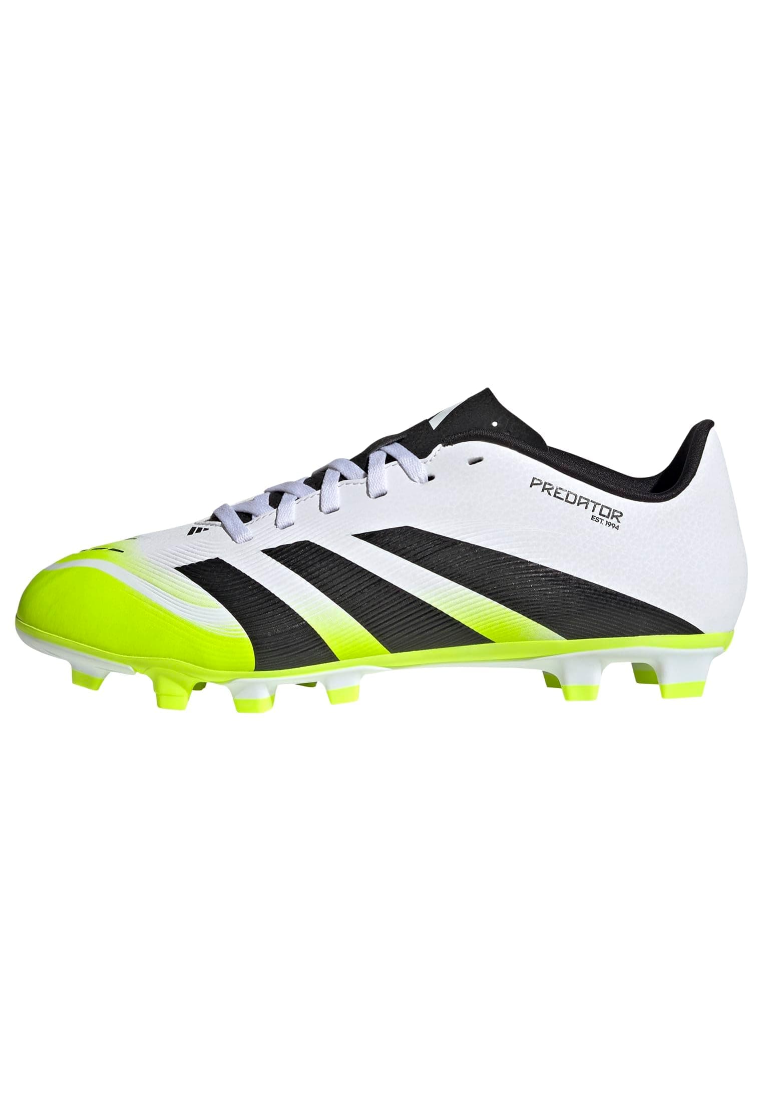 adidas Unisex Predator Club Firm Ground/Multi Ground Football Boots, Cloud White/Core Black/Lucid Lemon, 44 2/3 EU