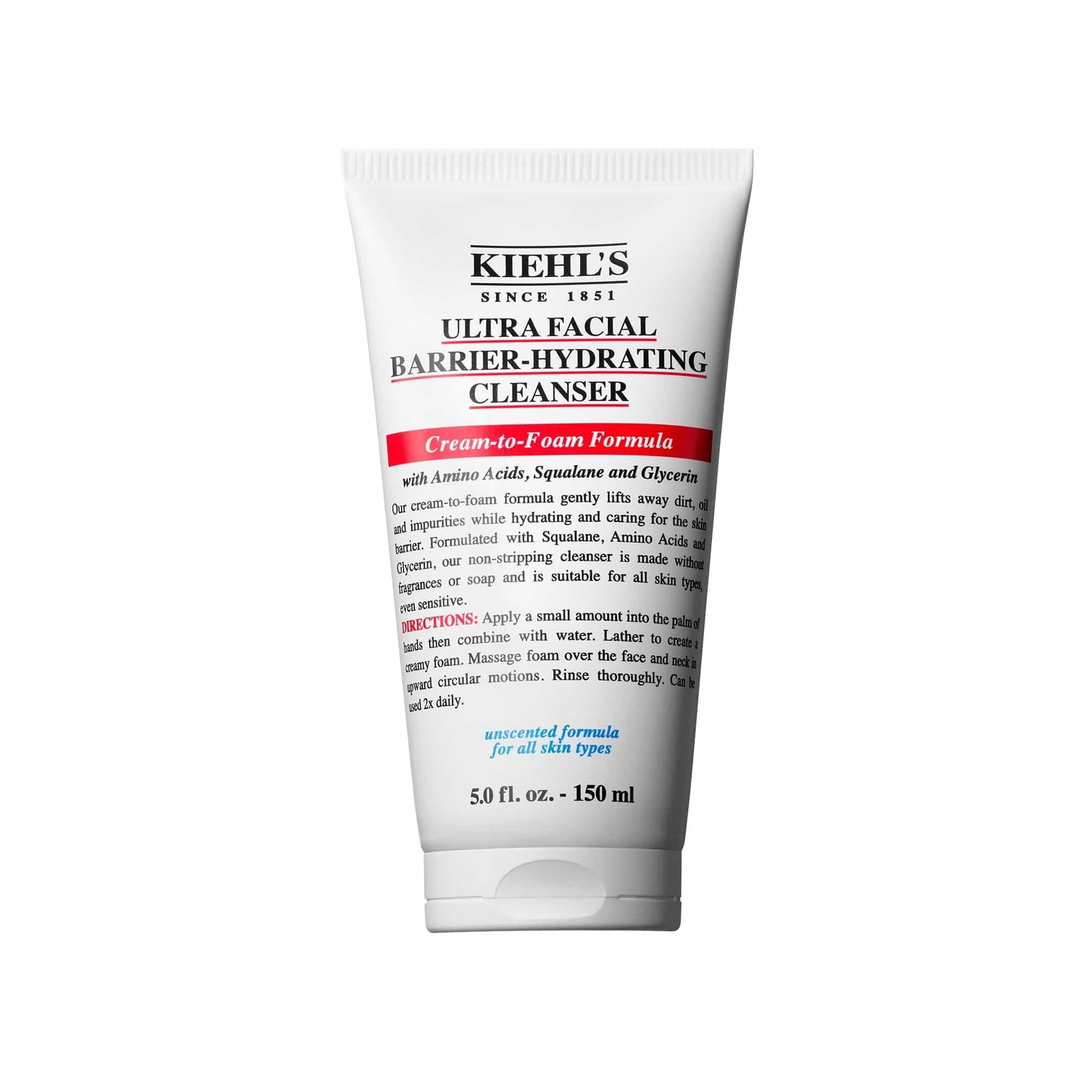 KIEHL'S Ultra Facial Barrier Cleanser, 150 ml, Reinigungslotion zur Gesichtspflege, Sanfte Gesichtsreinigung, Feuchtigkeitsspendend, Stärkt die Hautbarriere
