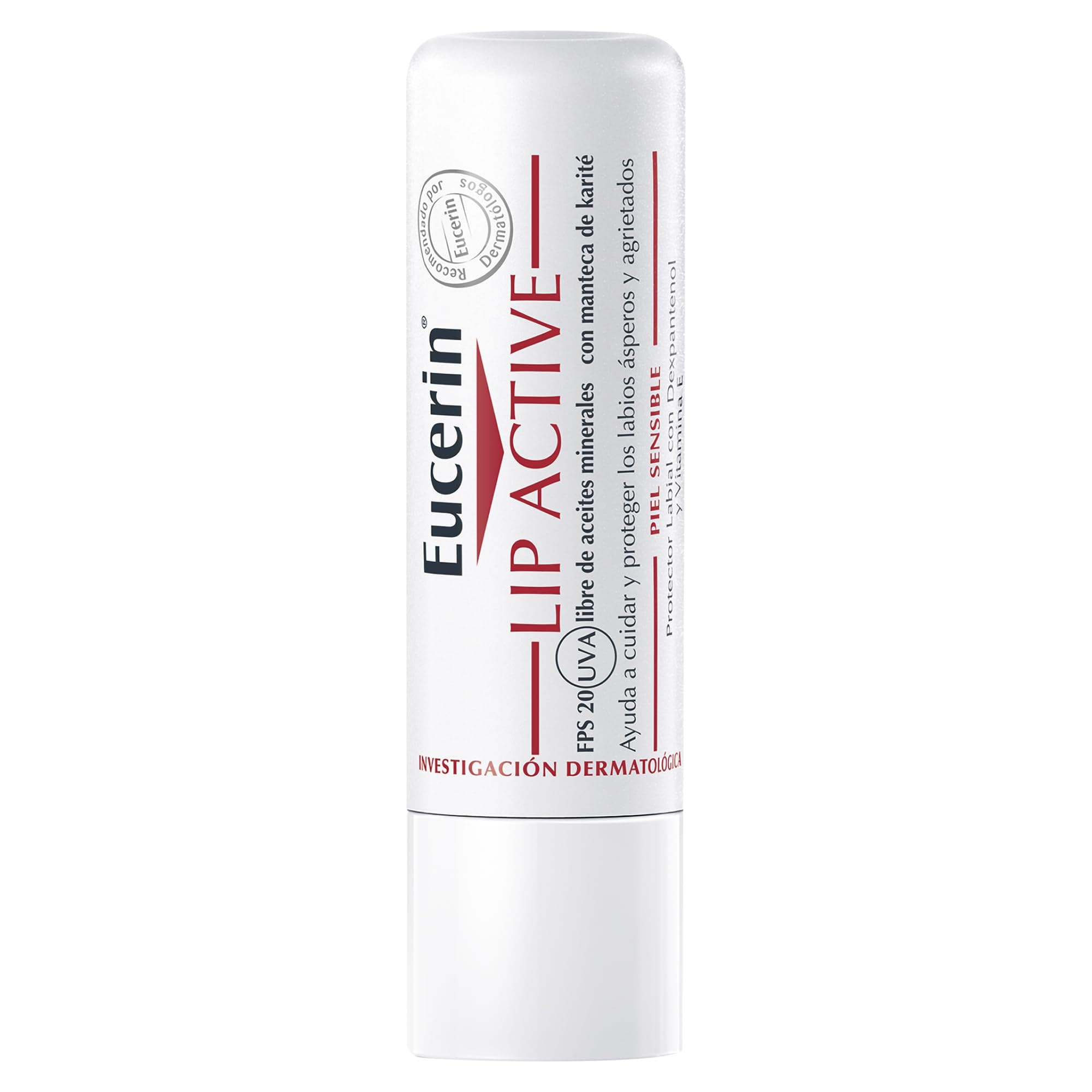 Eucerin pH5 Lip Active 4,8 g, reparierender Lippenbalsam mit LSF 20 für spröde, rissige Lippen, Lippenpflege mit Sheabutter, Jojobaöl, Dexpanthenol und Vitamin E