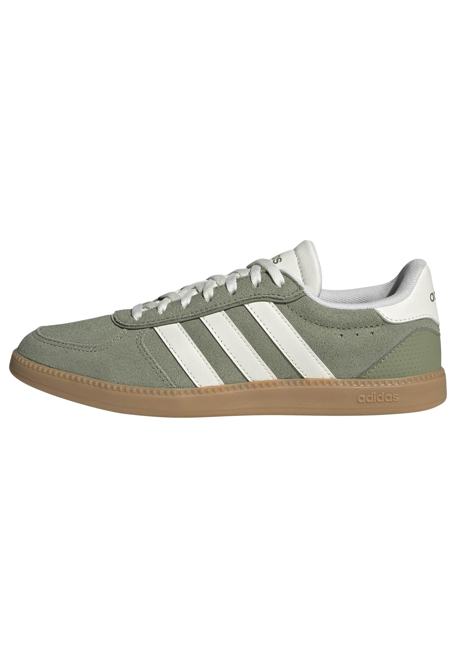 adidas Damen Breaknet Sleek Shoes, Tent Green/Core White/Gum 3, 39 1/3 EU