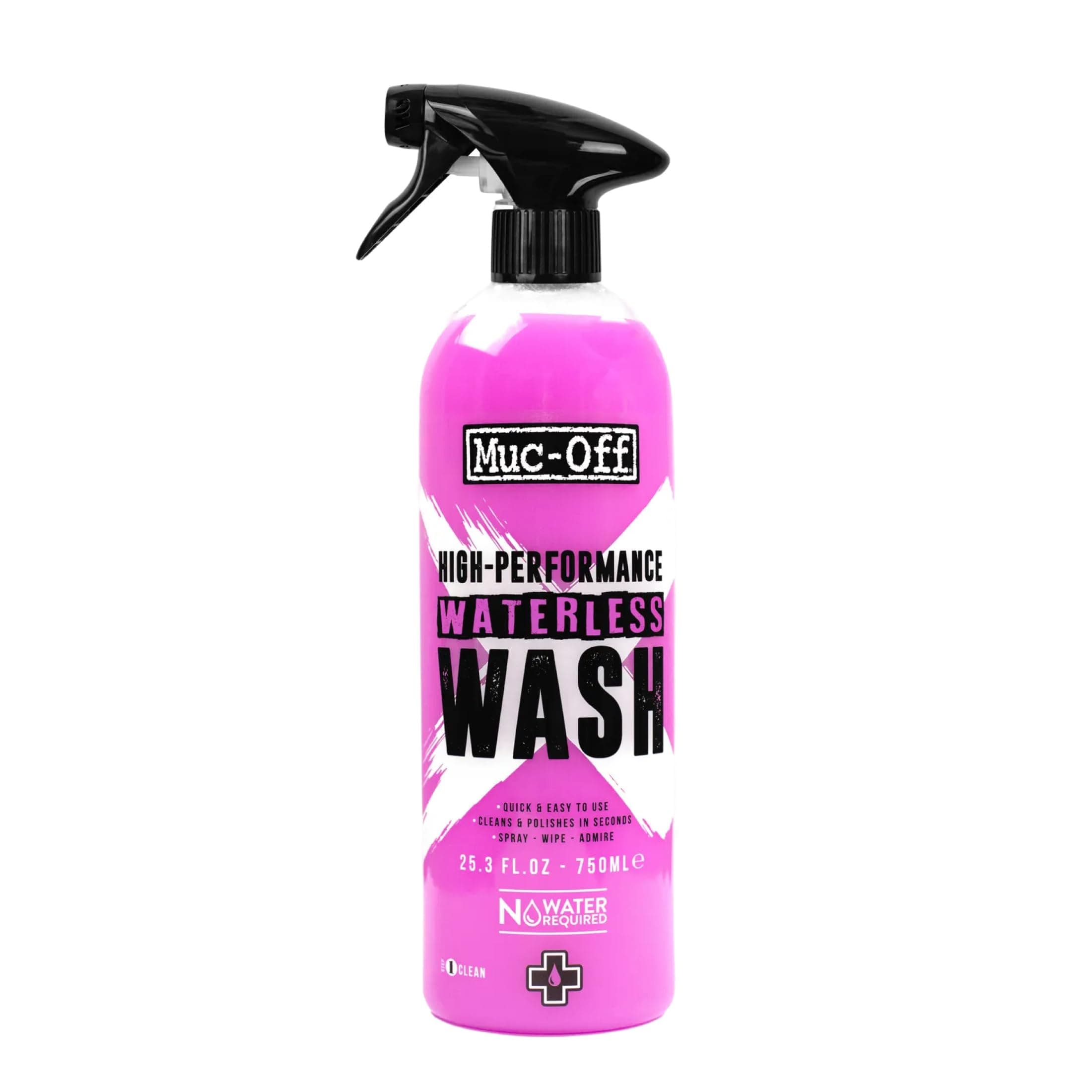 Muc Off Waterless Wash Fahrradreiniger 750 ml - Hochwirksames Fahrrad Reinigungsspray Ohne Abspülen, Reinigt und Poliert - Muc Off Bike Cleaner Geeignet für alle Fahrradtypen