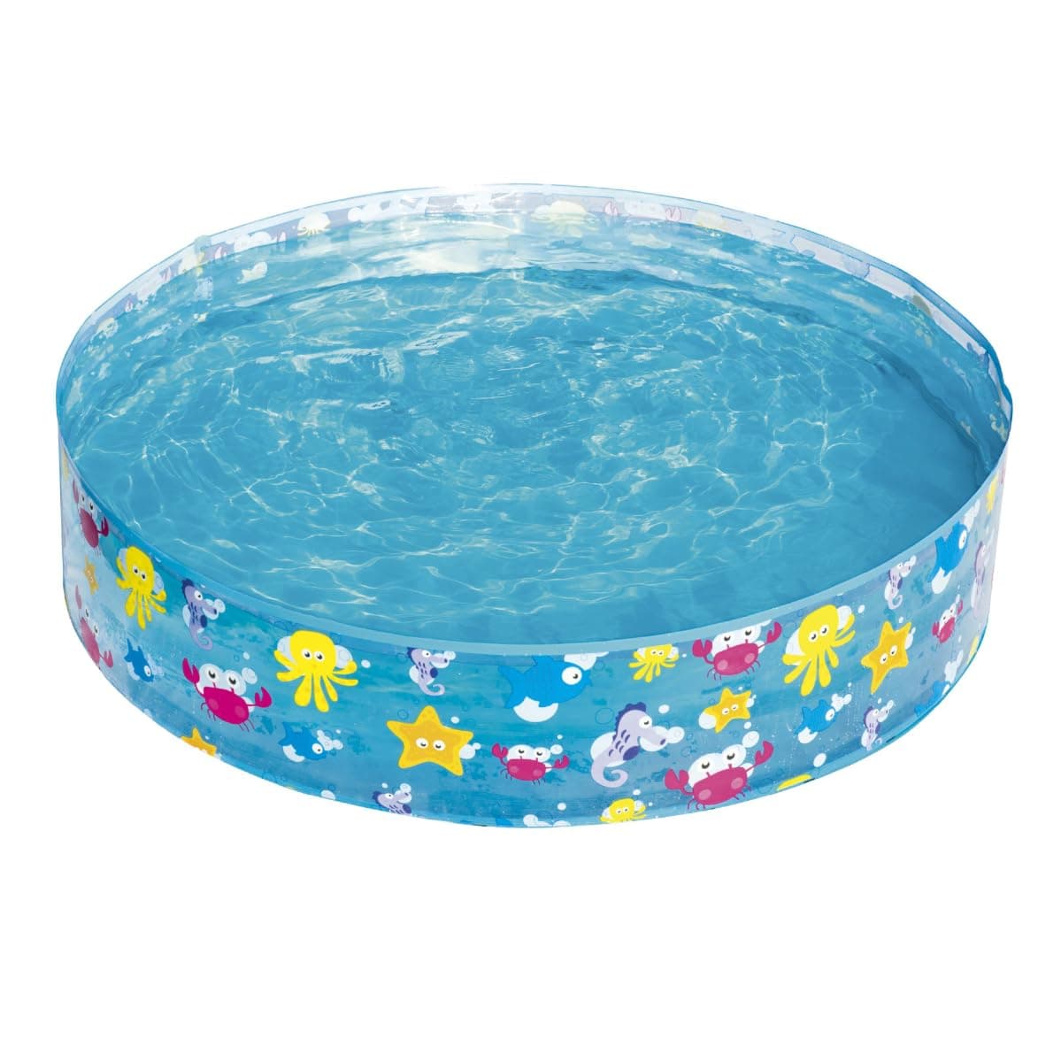 Bestway FillN Fun Planschbecken, Sparking Sea, 122 x 25 cm, BW55028, Mehrfarbig, 122 x 122 x 25 cm