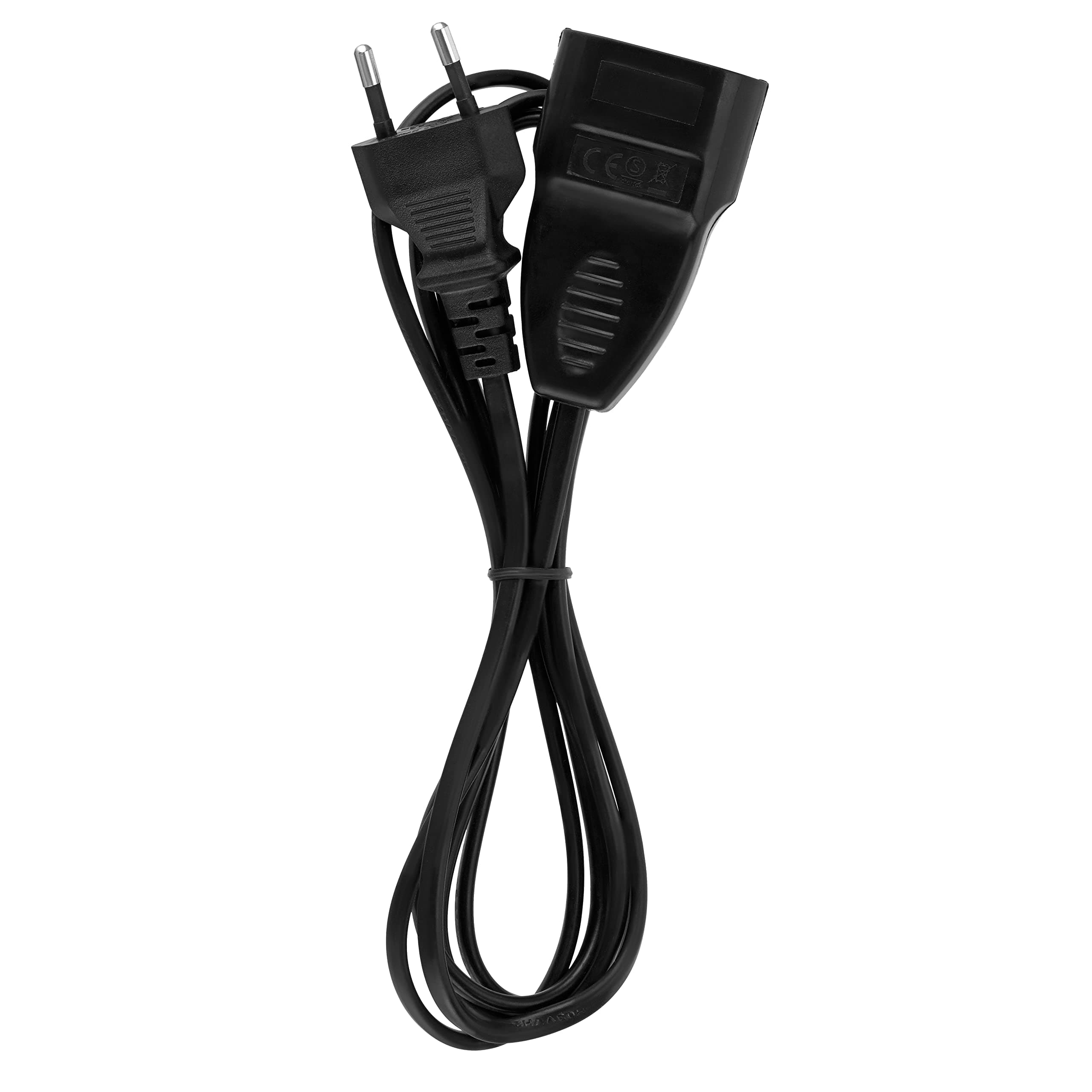 REV Verlängerungskabel - Euro Verlängerung 2m mit Euro-Stecker, schwarz